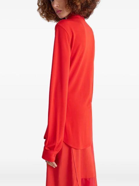 LEMAIRE neck-cord long-sleeve shirt - Red