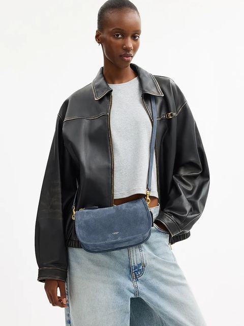 Coach torebka zamszowa Suede Waverly