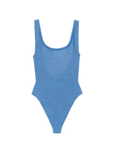 Hunza G crinkle-effect swimsuit - Blue - zdjęcie produktu nr 2