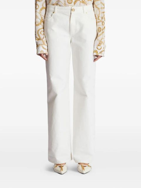 Balmain logo-patch jeans - White