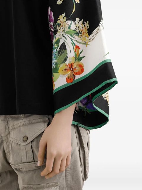Dolce & Gabbana floral-print t-shirt - Black