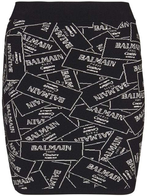 Balmain jacquard-pattern skirt - Black - zdjęcie produktu nr 1