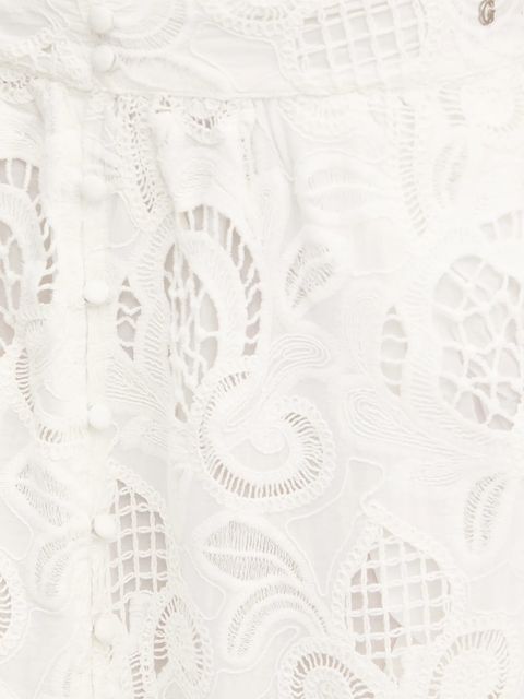 Guess spódnica bawełniana DOMITILLE kolor biały midi prosta W5GD63 WH521