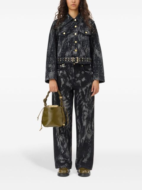 GANNI belted denim jacket - Black - zdjęcie produktu nr 2
