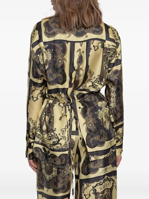 GANNI printed silk shirt - Yellow - zdjęcie produktu nr 2