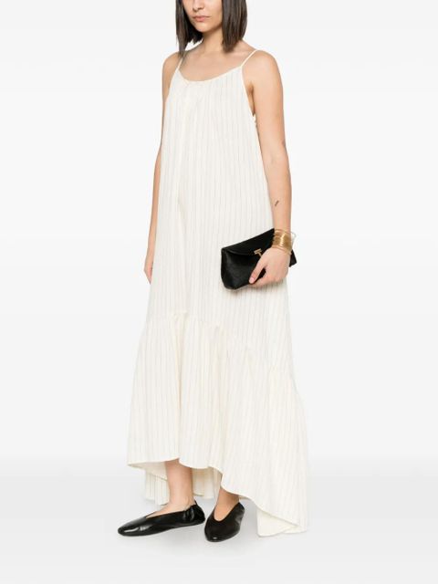 Eleh pinstriped asymmetric dress - Neutrals - zdjęcie produktu nr 2