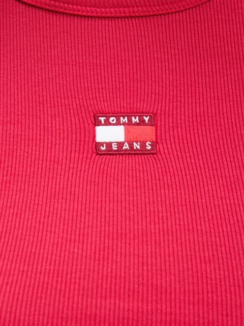 Tommy Jeans t-shirt damski kolor bordowy DW0DW17881