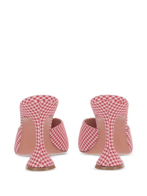 Amina Muaddi Lupita gingham-pattern sandals - Red