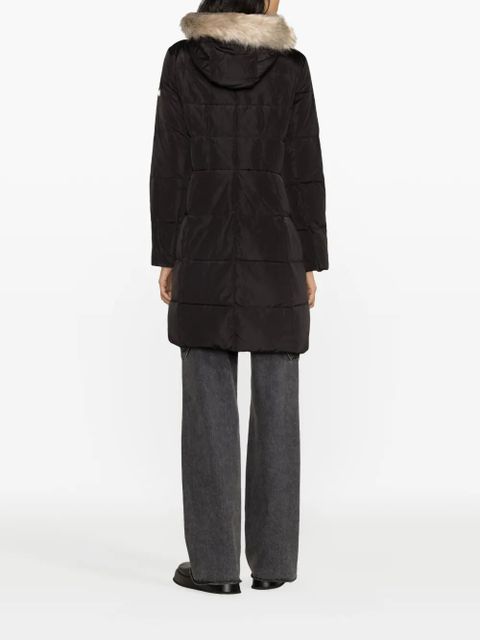 Lauren Ralph Lauren faux-fur trim quilted coat - Black