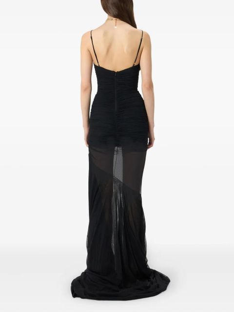 Blumarine ruched evening gown - Black