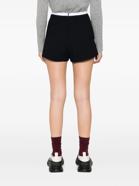 Maje double-breasted button-detail shorts - Blue