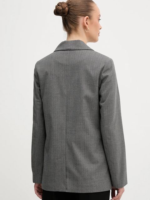 United Colors of Benetton marynarka kolor szary jednorzędowa wzorzysta 2X8MDW02H