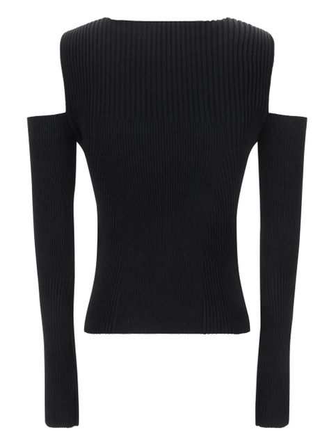 Alexander McQueen striped top - Black - zdjęcie produktu nr 2