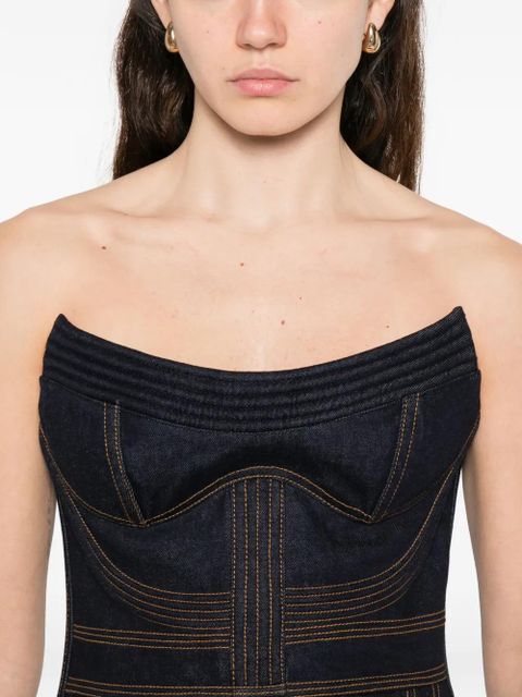 ZIMMERMANN corded denim corset - Blue - zdjęcie produktu nr 2