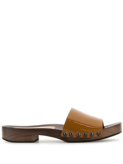 Miu Miu patent-leather studded sandals - Brown - zdjęcie produktu nr 1