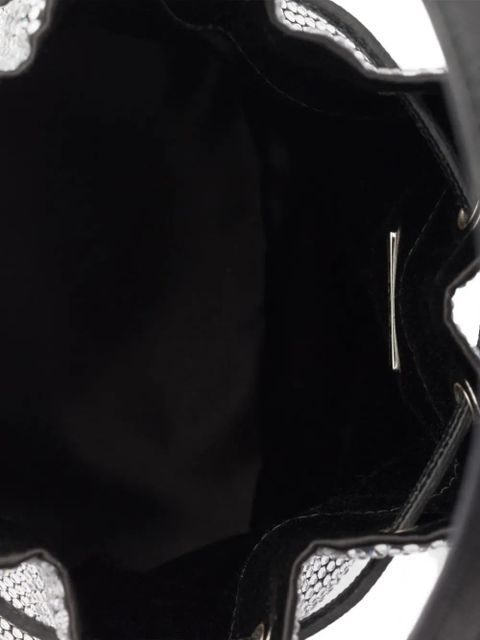 Prada crystal-embellished bucket bag - Black