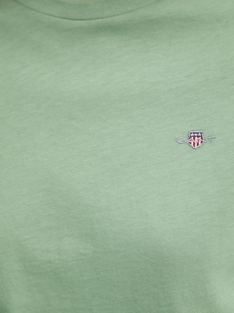 Gant t-shirt bawełniany damski kolor zielony 4200200