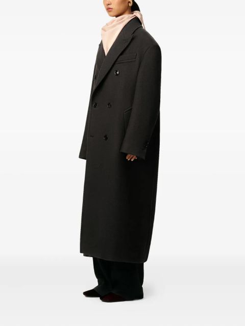 AMI Paris double-breasted wool coat - Black
