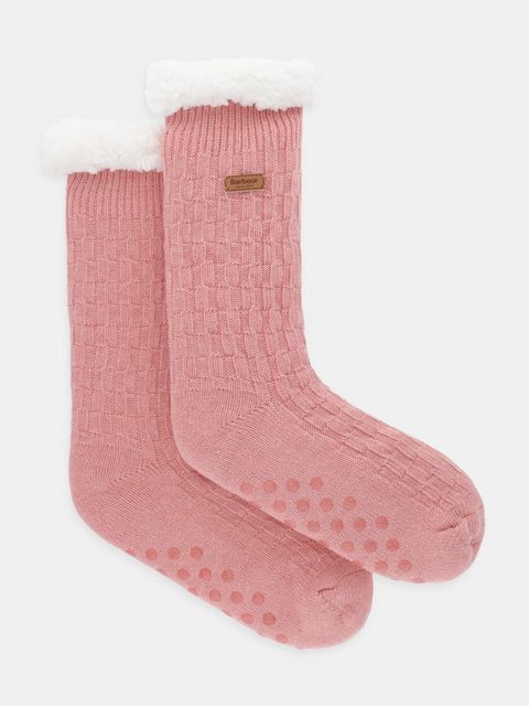 Barbour skarpetki z domieszką wełny kolor różowy LAC0297 - zdjęcie produktu nr 1