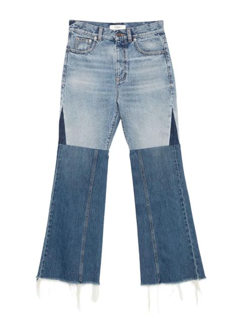 Chloé patchwork frayed jeans - Blue - zdjęcie produktu nr 1
