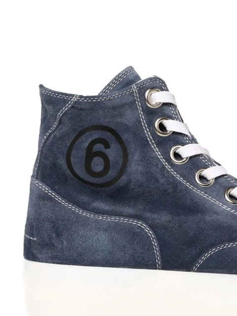 MM6 Maison Margiela logo high-top sneakers - Blue - zdjęcie produktu nr 2