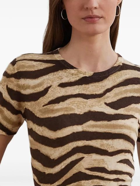 Lauren Ralph Lauren zebra-print short-sleeve top - Neutrals