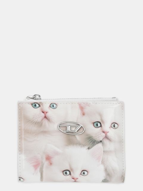 Diesel portfel PLAY PLAY BI-FOLD ZIP II damski kolor beżowy X10121.P6019 - zdjęcie produktu nr 1