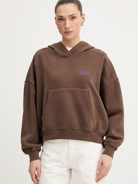 American Vintage bluza z kapturem damska bawełniana - zdjęcie produktu nr 2