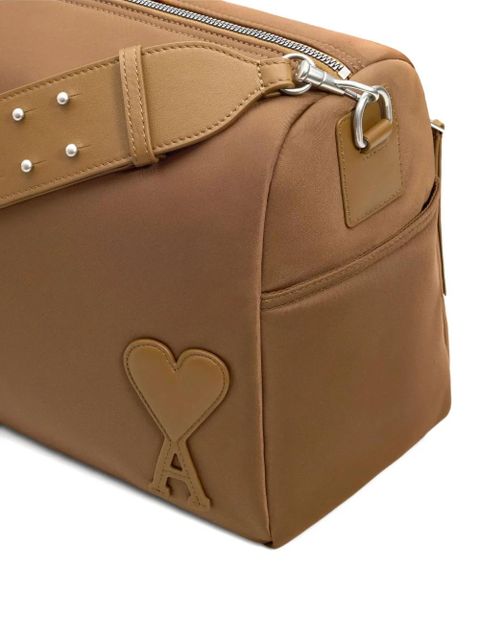 AMI Paris heart-patch shoulder bag - Brown - zdjęcie produktu nr 2
