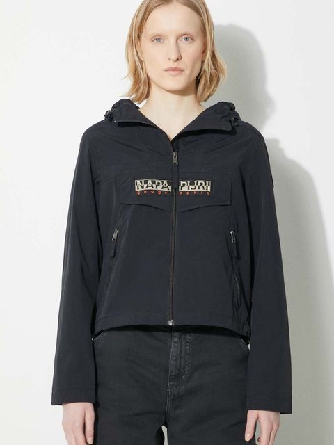 Napapijri kurtka Rainforest Op S W damska kolor granatowy przejściowa NP0A4HTR0411 - zdjęcie produktu nr 1