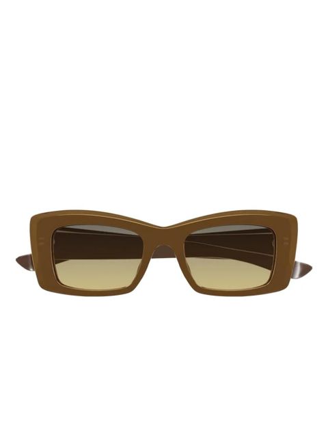 Alexander McQueen rectangle-frame sunglasses - Brown - zdjęcie produktu nr 1