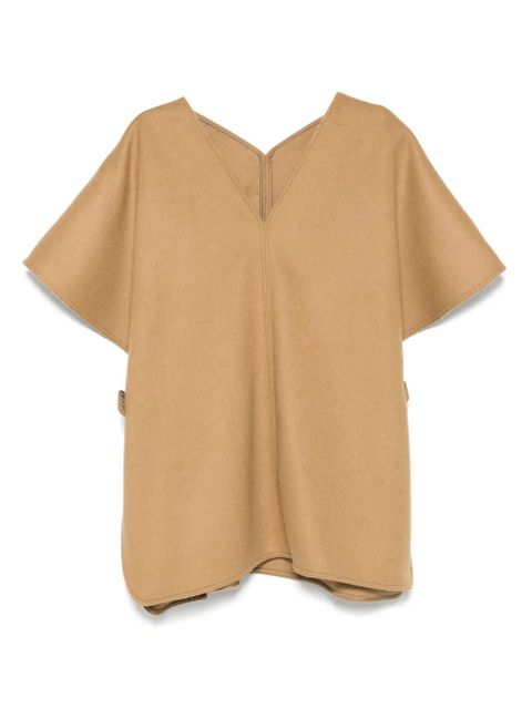 Moncler wool-blend poncho - Brown - zdjęcie produktu nr 1