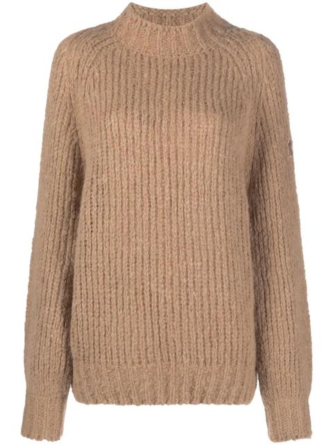 Moncler Grenoble open-knit wool jumper - Brown - zdjęcie produktu nr 1