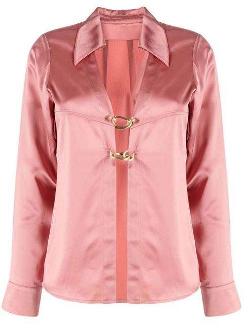 Cult Gaia Yoona satin link shirt - Pink - zdjęcie produktu nr 1