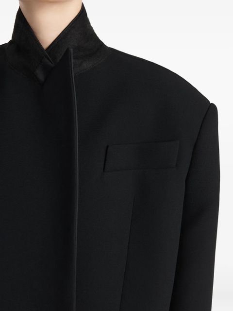 KHAITE notched lapel single-button jacket - Black
