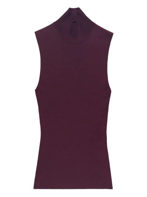 KHAITE Benita ribbed turtleneck top - Red - zdjęcie produktu nr 1