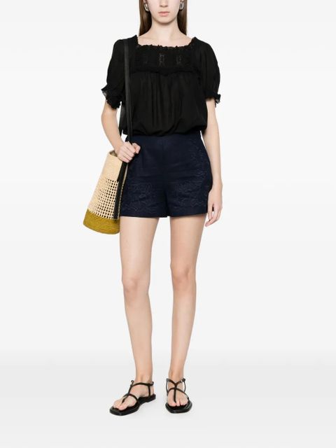 TWINSET embroidered mini shorts - Blue - zdjęcie produktu nr 2