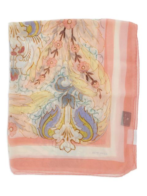 ETRO floral-print silk scarf - Pink - zdjęcie produktu nr 1