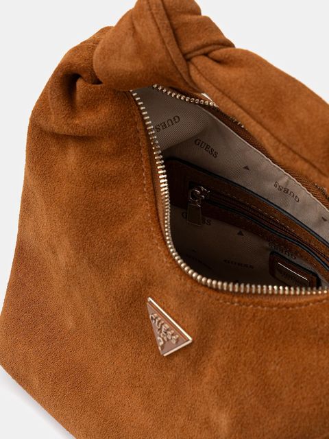 Guess torebka zamszowa ISOTTA kolor brązowy HWSG96 60010