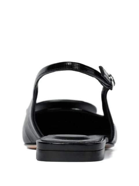 Jacquemus Duelo leather flat pumps - Black