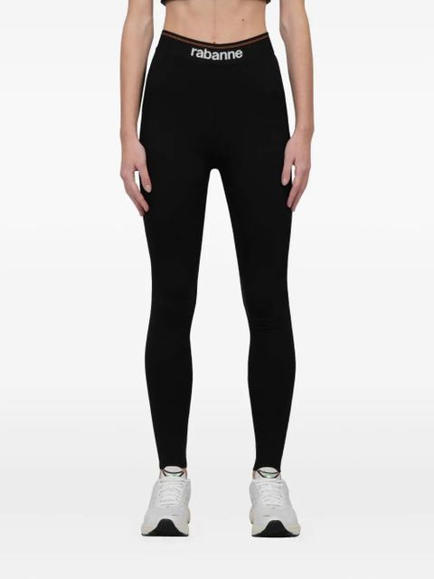 Rabanne logo-waistband leggings - Black - zdjęcie produktu nr 1
