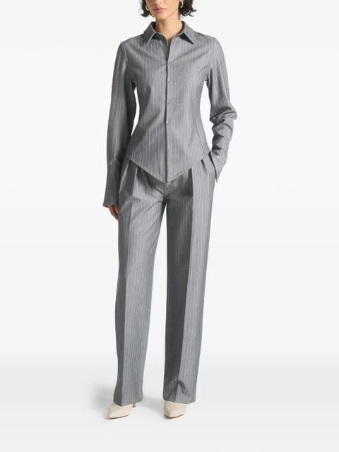 Manière De Voir Sonia pinstripe shirt - Grey - zdjęcie produktu nr 2
