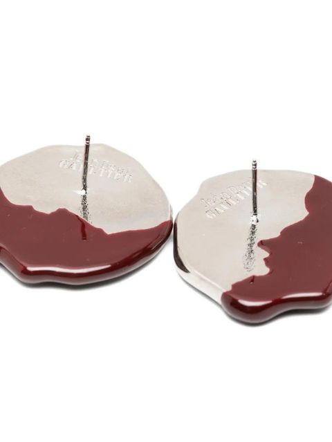 Jean Paul Gaultier logo-detail earrings - Silver