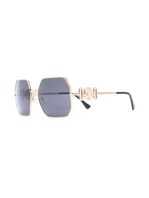 Versace Eyewear Temple hexagonal-frame sunglasses - Gold - zdjęcie produktu nr 2
