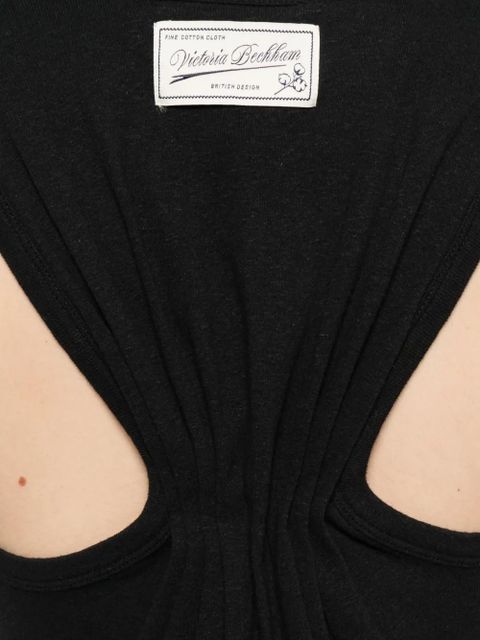 Victoria Beckham pleated-back tank top - Black