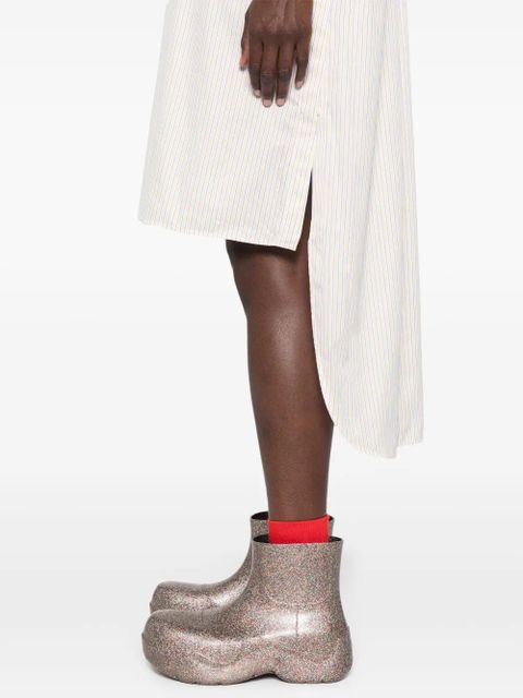 LOEWE Anagram-embroidered shirt dress - Yellow