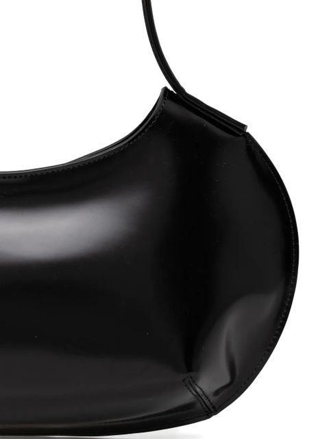 BY FAR medium Horner leather shoulder bag - Black