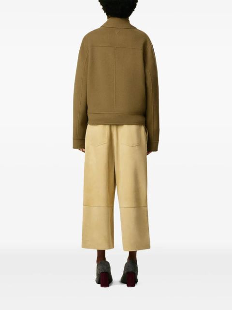 AMI Paris buttoned wool boxy jacket - Green