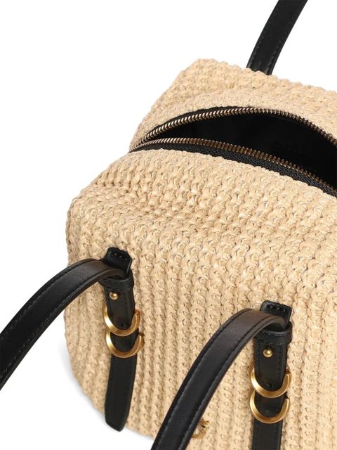 PINKO small logo-plaque shoulder bag - Neutrals