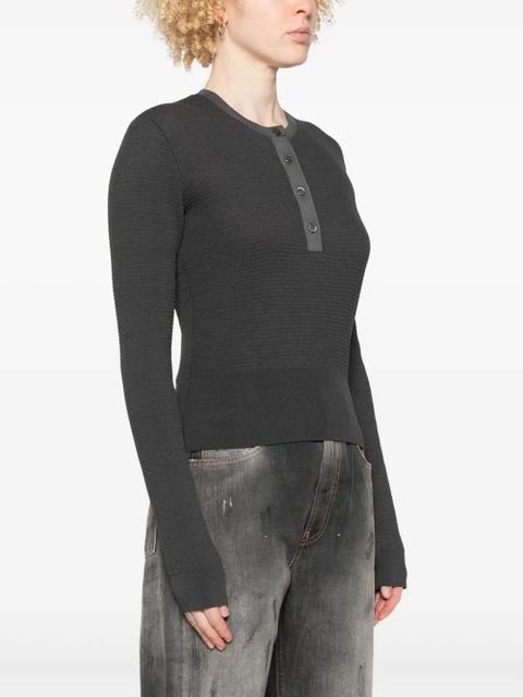 JW Anderson waffle-knit sweater - Grey - zdjęcie produktu nr 2